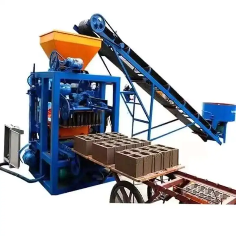 

QT 4 24 Brick Maker Semi Automatic Hines Hollow Bread Bricks Block Making Hine (H)