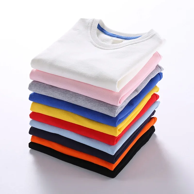 New Children Sweater Clothing Spring Solid Color Boy Round Neck Children Coat Girl Spring Long Sleeve Tide.