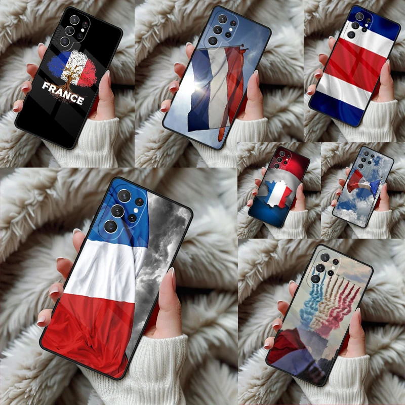 France Flag Phone Case For Samsung Galaxy S24 S25 S26 Ultra S22 S23 Plus S21 S20 FE Note10 TPU Cover