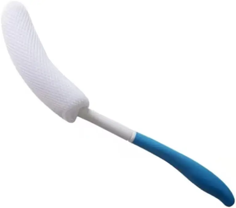 

Long Anti-Slip Curved Handle Bath Body Brush for Middle-Aged, Elderly, and Pregnant Women - 15.33 Inch