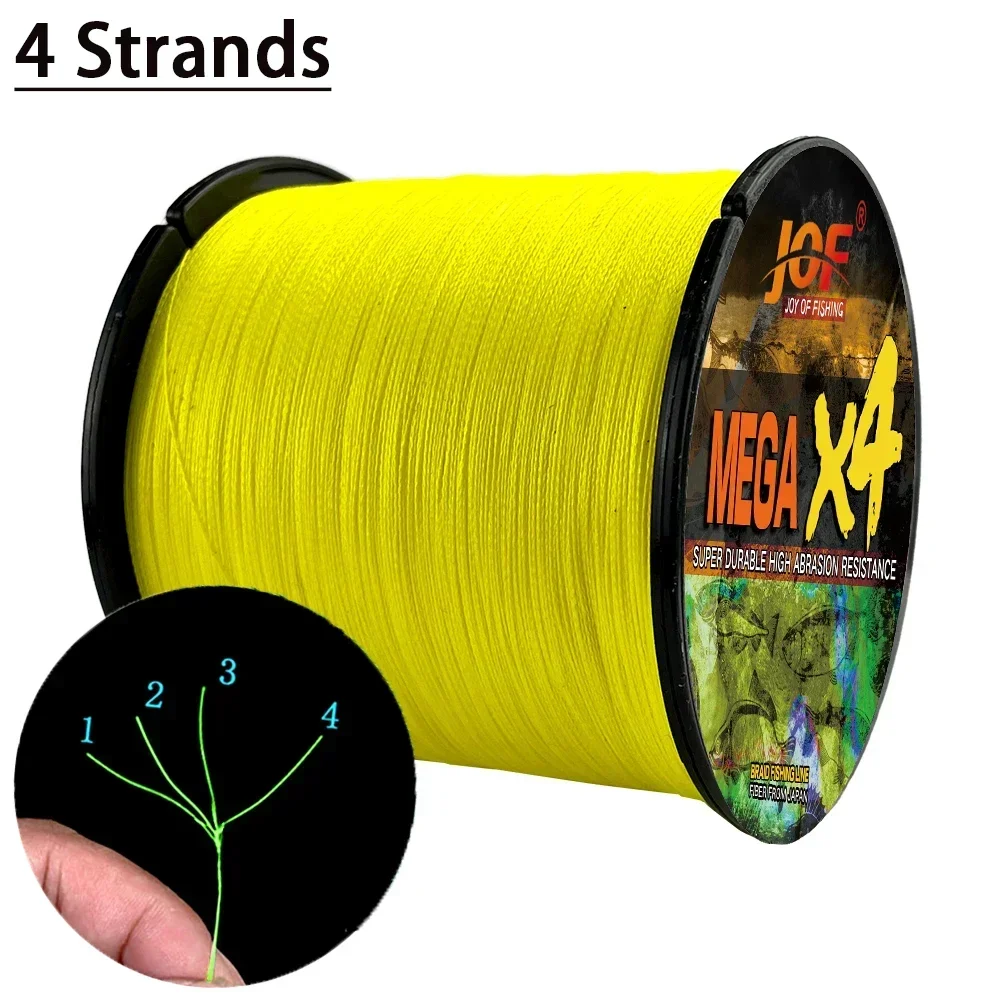 JOF 100/300M Upgrade X4/X16 Braided Multifilament PE Fishing Line 10-200LB High Density Saltwater Weave Main Wire 0.11mm-0.8mm