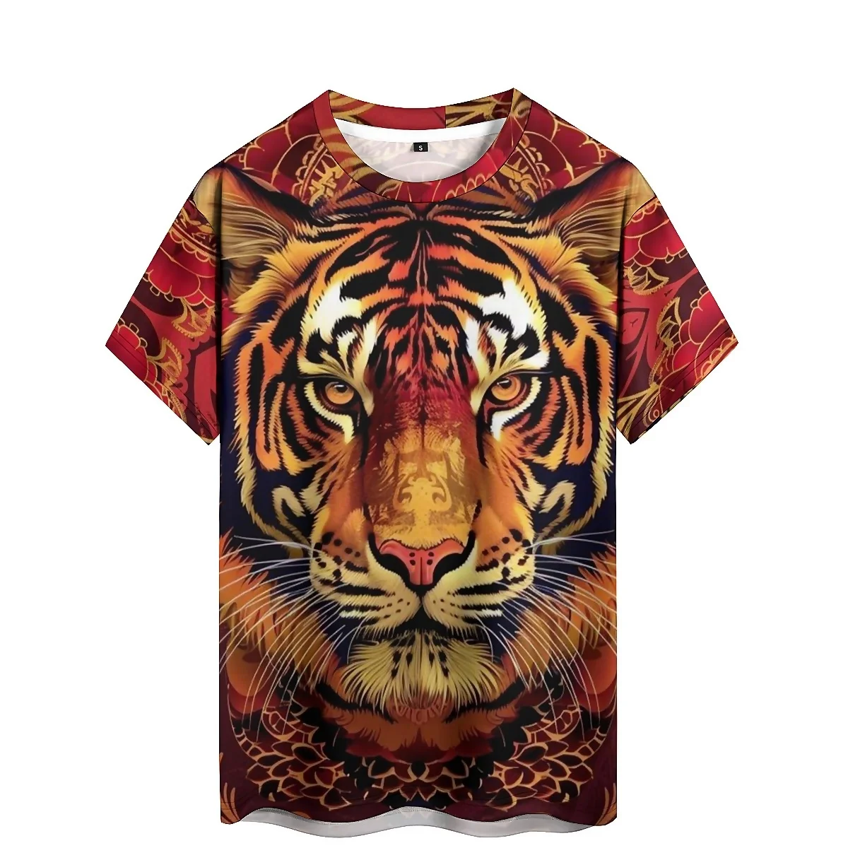 Couple's Men's 3D Printed Short Sleeved T-shirt with Sports Style and Ink Splashing Design, Suitable for Fitness Gym, Breathable