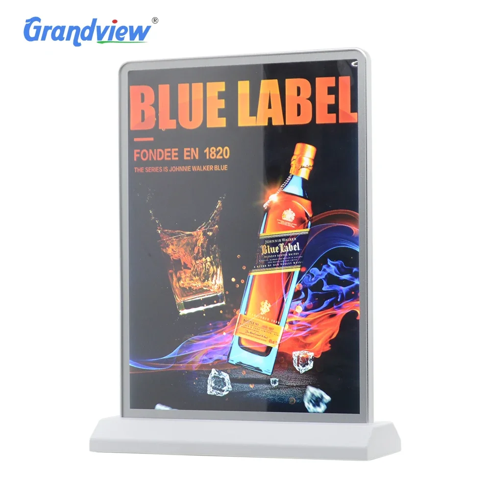 Slim Aluminum Light Box Indoor Adjustable Brightness Led Menu Board for Cinema and Restaurant