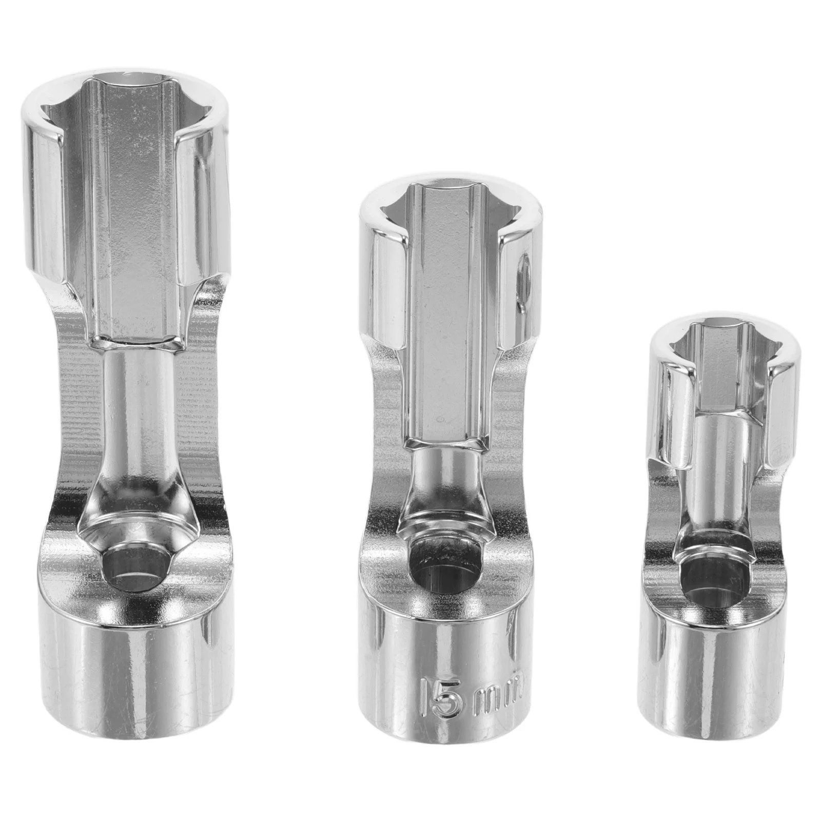 

3Pcs Sleeve Socket Fuel Line Wrench Set Slotted Pipe Wrench Diesel Injector Repair Tool Kit Fuel Line Socket Tools