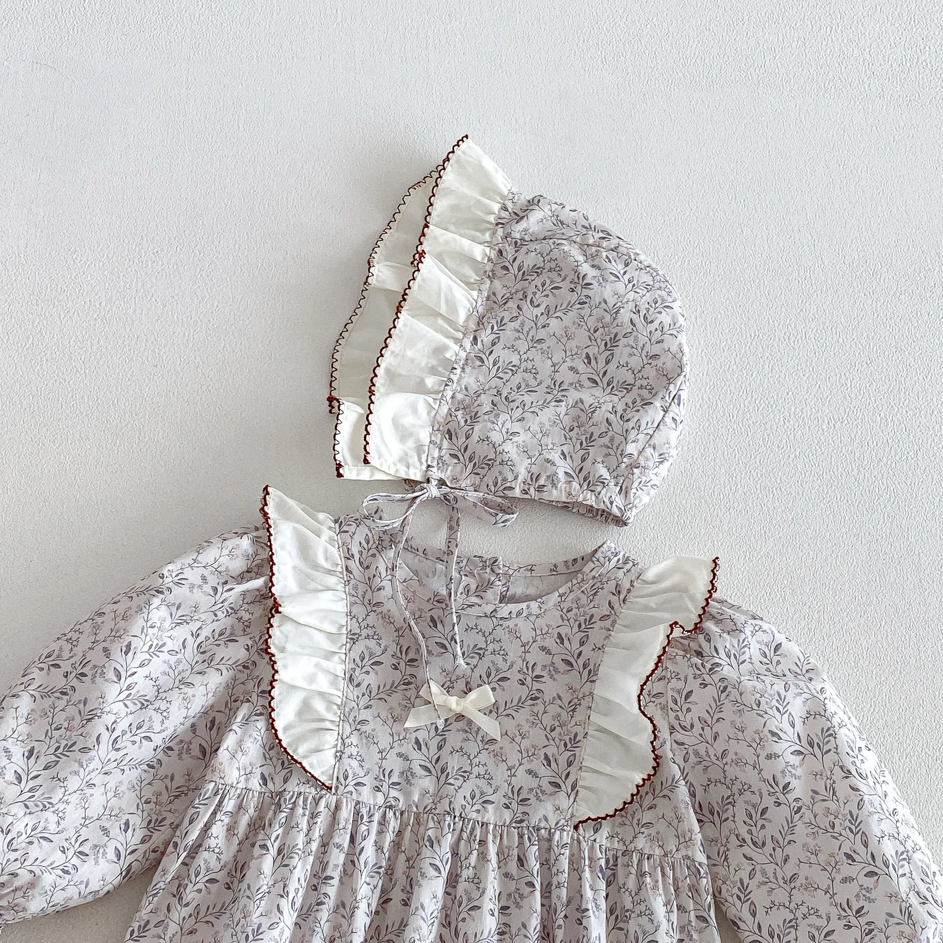 Korean Baby Long Sleeve Bodysu - Romper Floral Print 评论和价格
