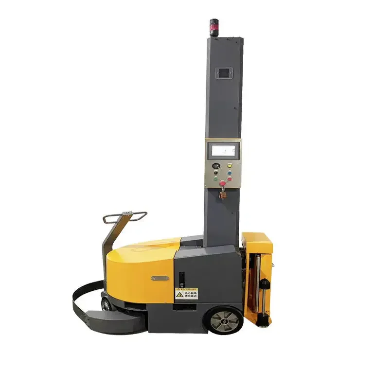 Automatic Control System Mobile Robotic Pallet Stretch Film Wrapper Wrapping Machine