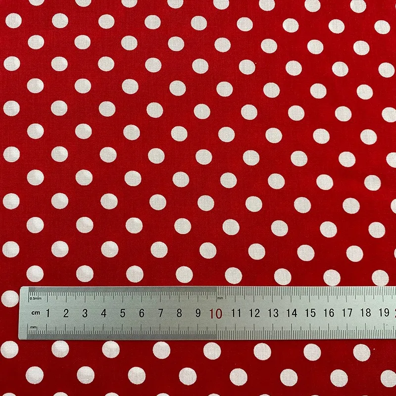 1M/2M/5M 100% Cotton Poplin Fabric Polka dot print DIY handmade clothing dress shirt children\'s clothing fabric Summer attire