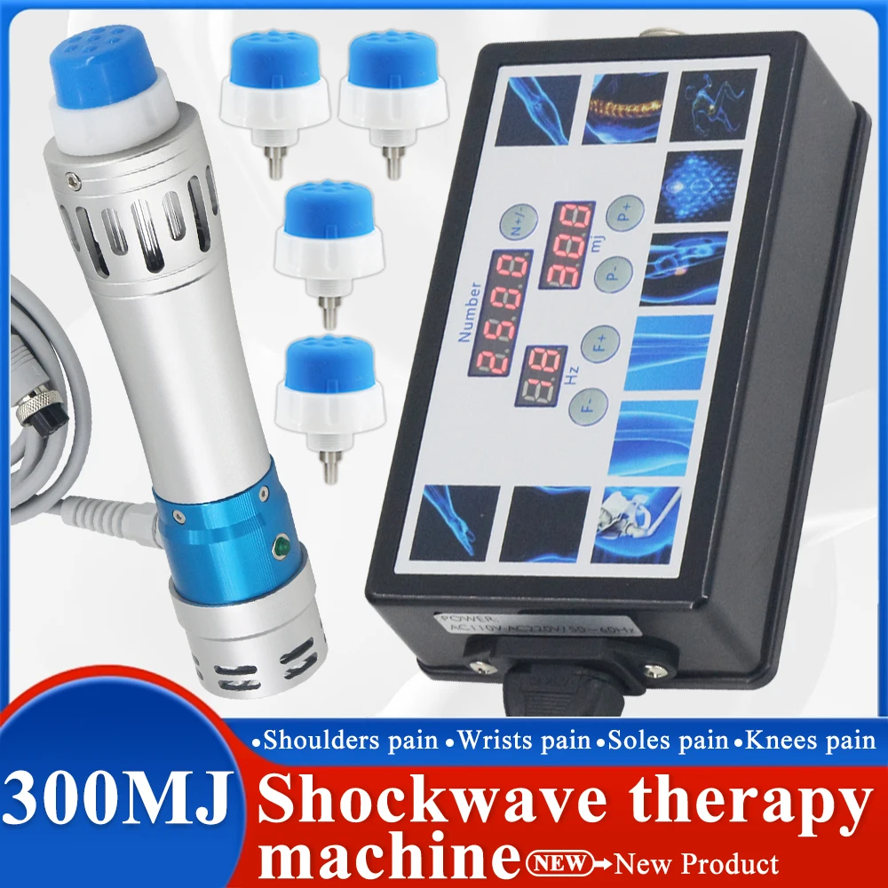 

300MJ Shock Wave Therapy Machine For ED Treat Body Massage Relieve Shoulder Pain Home Use Professional Shockwave Massager New