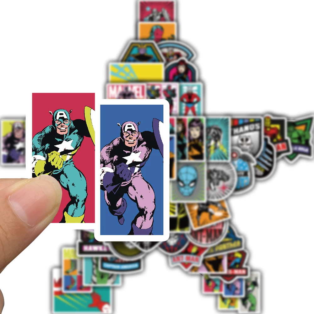 50 SZTUK Naklejek Manga Avengers 2 na Motocykl Bagaż Naklejki Avengers na Laptopa Rower Wodoodporne Marvel Śliczne Naklejki Superbohaterów