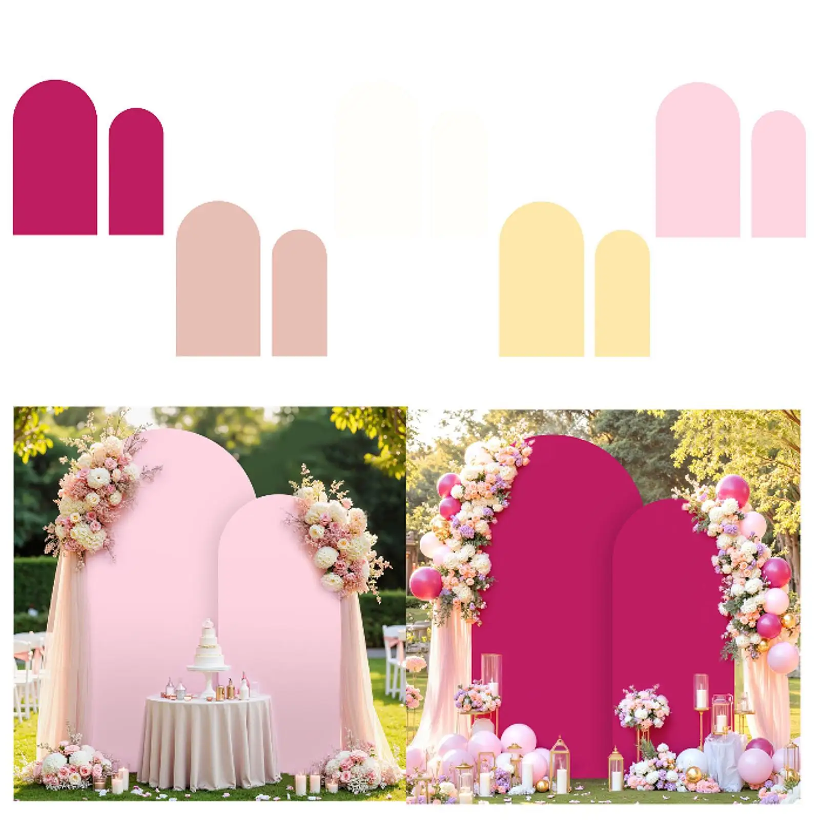 

2 штуки: Современные круглые чехлы для арочных фонов, реквизит для фотосессий и церемоний