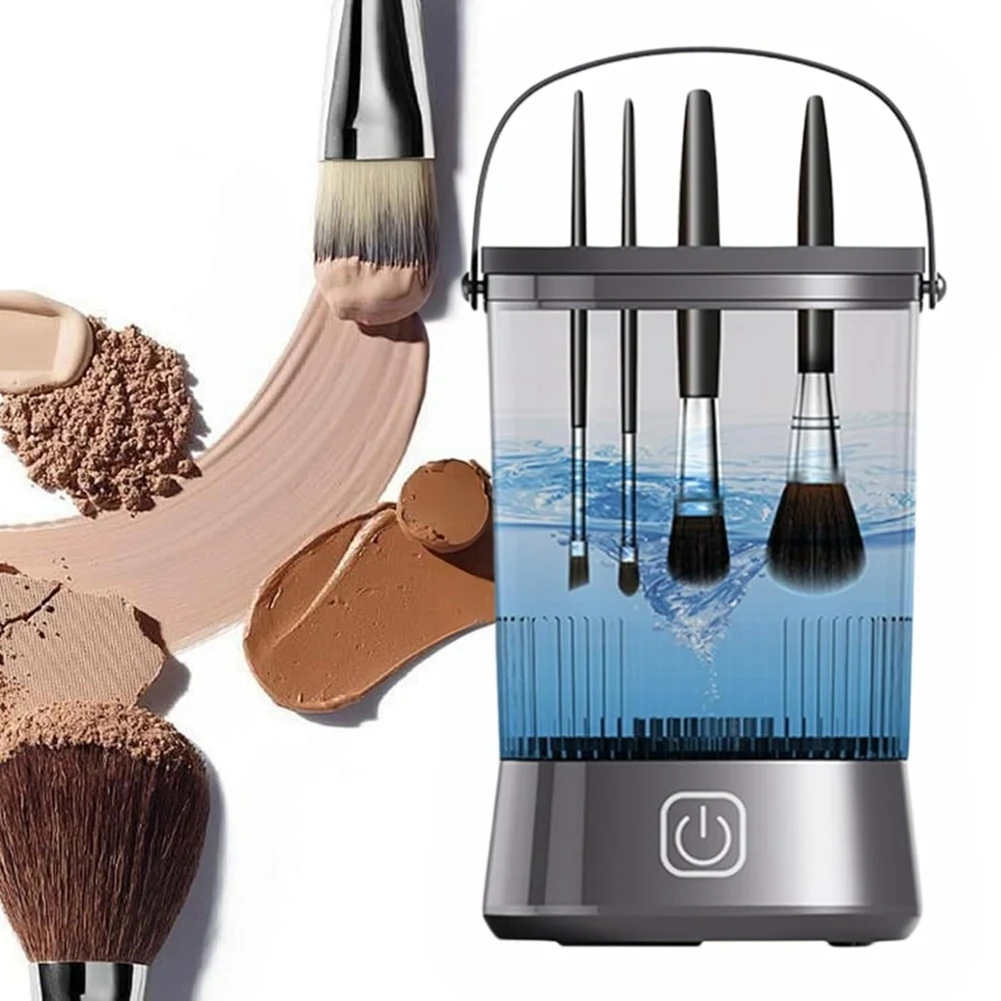 B46C Electric Makeup Brush Cleaner With Clean Mat USB Automatic Rotation Makeup Brush Cleaner For Makeup Lovers Women