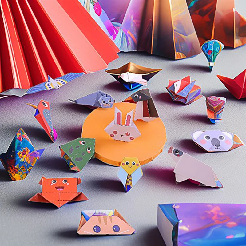 Children's 3D Origami handicraft set: 30 animal-shaped origami techniques, early education and intelligence gift for 3+ yearsold