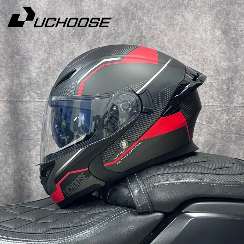 Hoge kwaliteit DOT Motorhelm Vier Seizoenen Motocross Racing Modulaire Flip Up Casco Moto Heren Dames Off Road Helm Onmaskerd