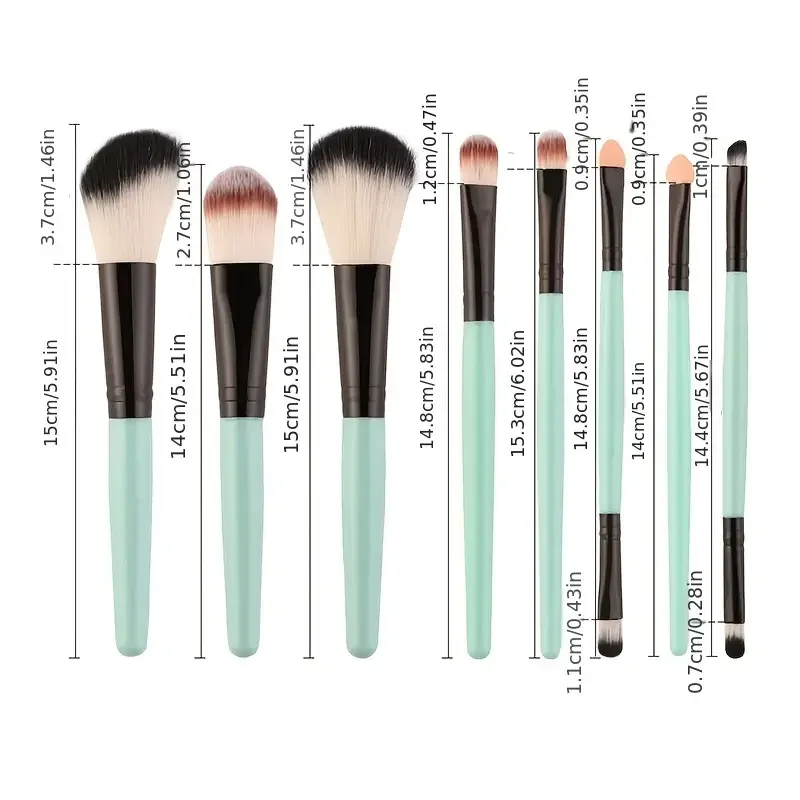 Set di pennelli per trucco da 18 pezzi, pennello per sfumare fard per fondotinta cosmetico per ombretti, strumenti di bellezza