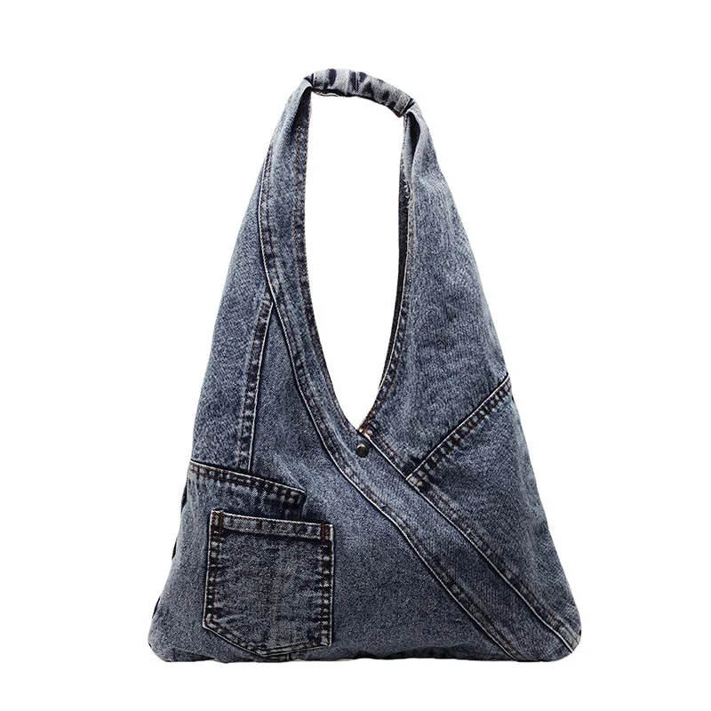 

New Women's Fashion Denim Tote Bag - Large Capacity Lightweight Casual Shoulder Bag for Work & Daily Use, Trendy Handbag