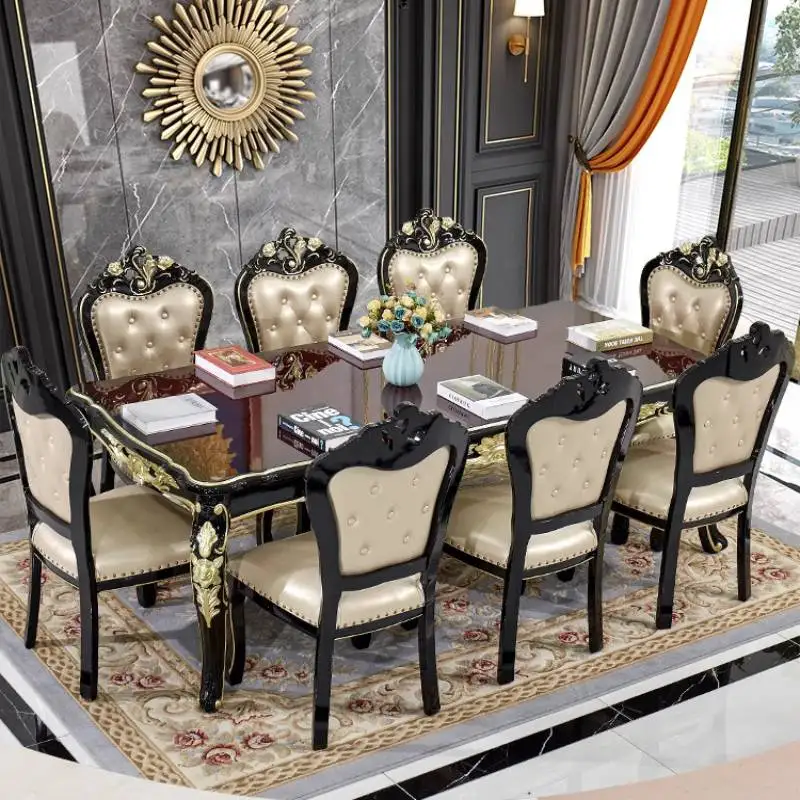Decorations Chairs Dining Tables Small Minimalist Expandable Black Dining Tables Set Wood Modern Mesas Comedor Furniture Home