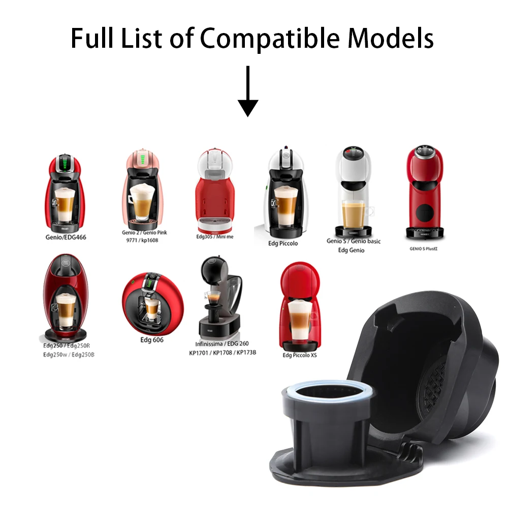 Reusable Capsule Adapter for Dolce Gusto Coffee Capsule Convert Compatible with Genio S,Piccolo Machine Coffee Accesso