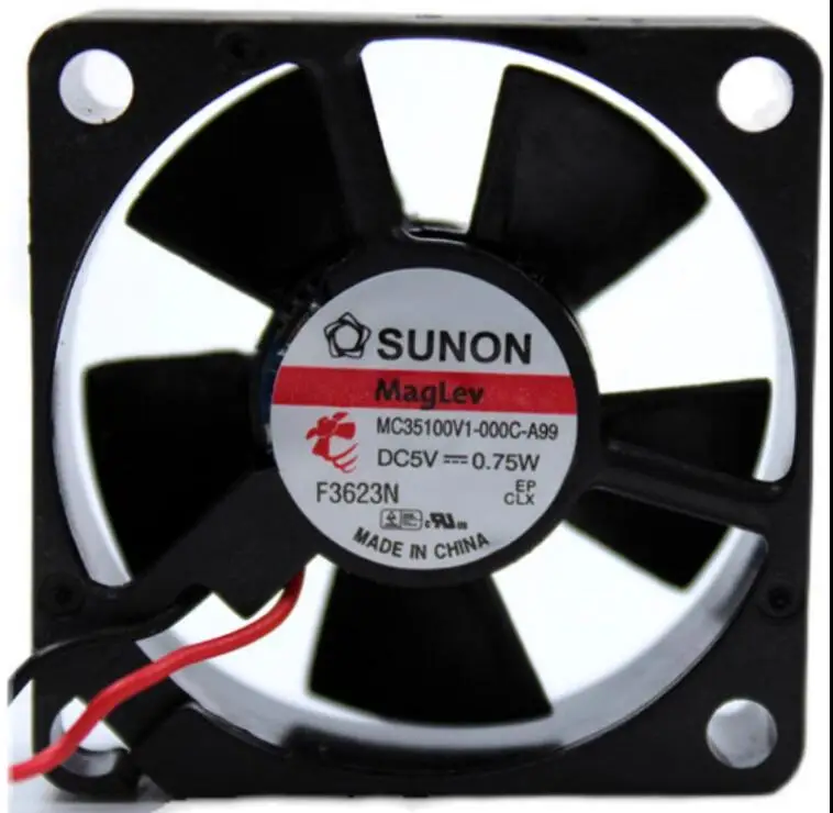 

SUNON MC35100V1-000C-A99 DC 5V 0.75W 35x35x10mm 2-Wire Server Cooling Fan