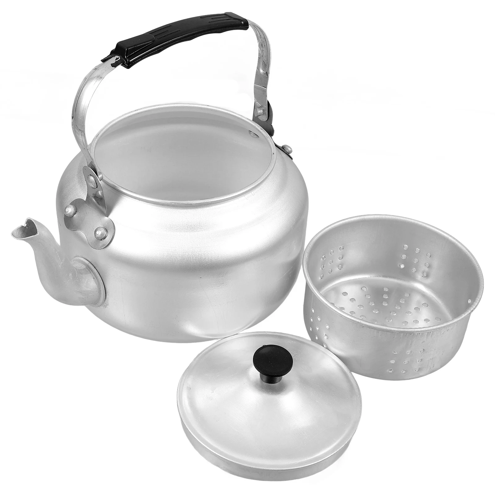 

Teapot with Portable Aluminum Teapot With Lid Aluminum Kitchen Camping Household Tea Portable Kettle Pot Tea Kettle Pot