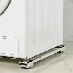 Rails avec roues pour Machine à laver, Support de Base de réfrigérateur Mobile et réglable, Support de rouleau Mobile à 24 roues