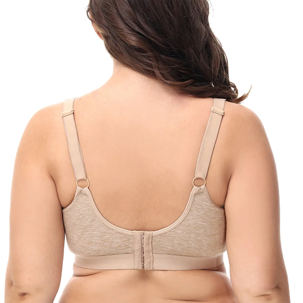 New Plus Size Bras For Womens Adjusted-straps Underwear Cotton Wireless Full Cup Ultra-thin Woman Underwear B C D E F G H I