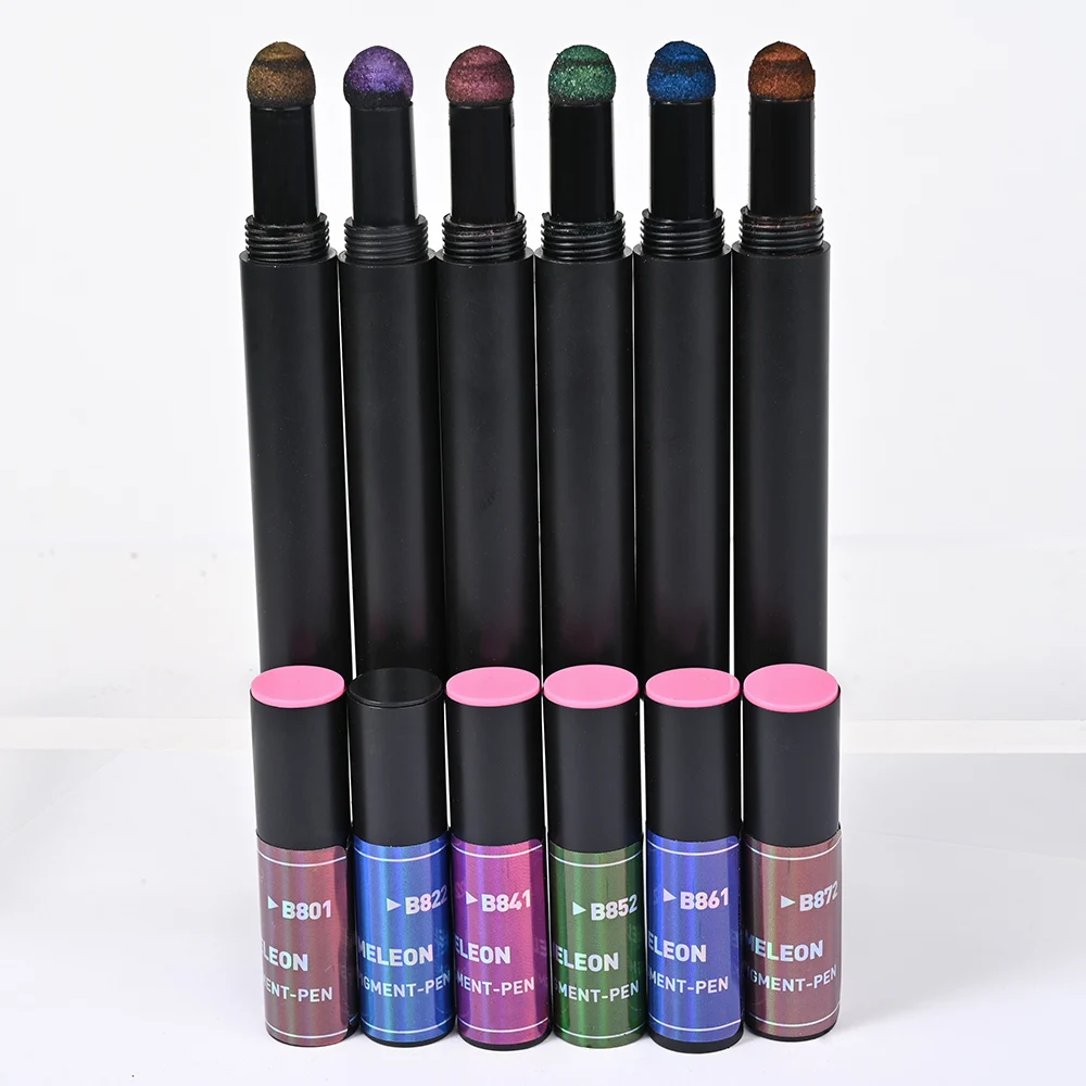 1pc Chameleon Solid Mirror Powder Pen Chrome Powder Air Cushion Solid Stick Dust Air Cushion No Floating Powder Magic Pen*T