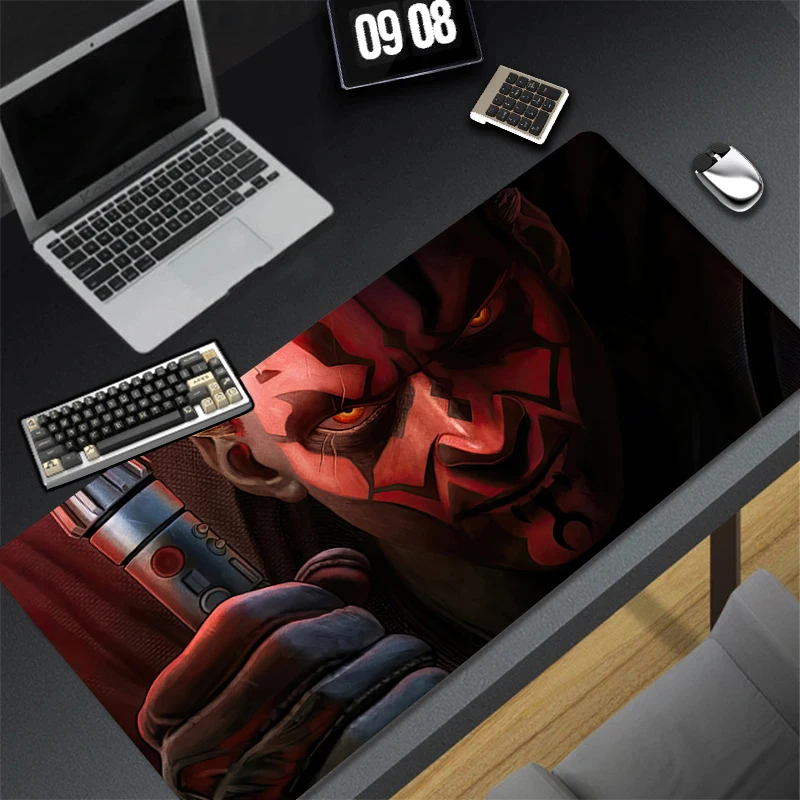 

Darth Maul Star Wars Mouse Pad Laptop Red Anime Gaming Mousepad Computer Non Slip Gamer Cabinet Desk Mat XXL Cool Keyboard Rug