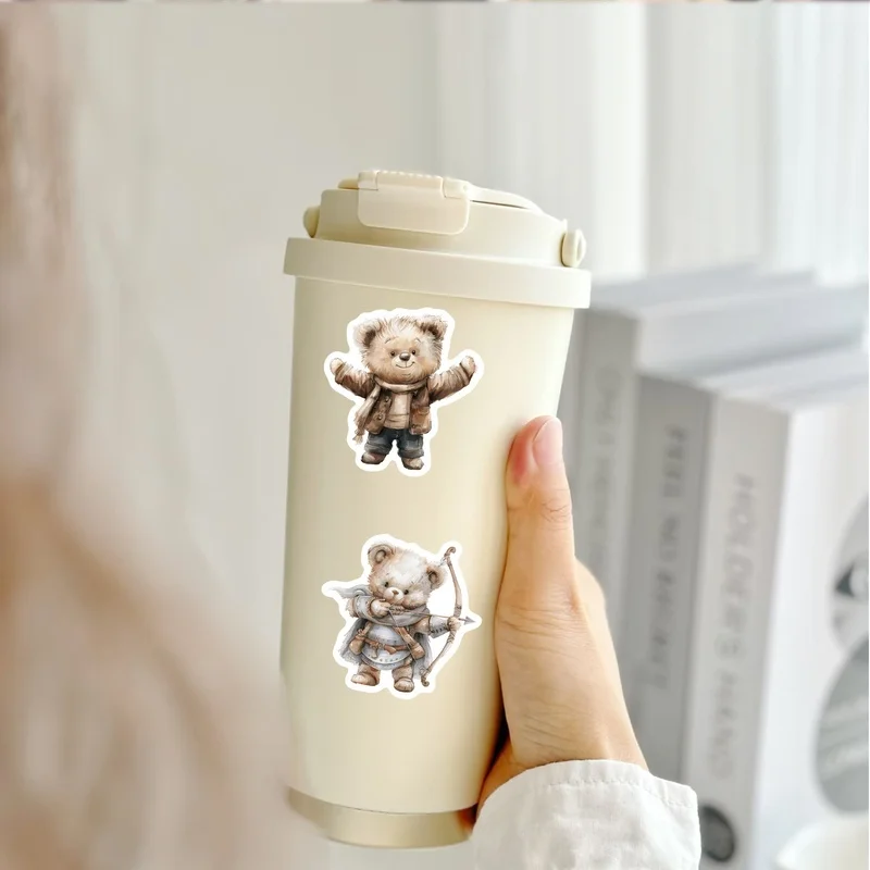 55 Retro Uroczych Naklejek Graffiti z Misiami, Żywe Naklejki, Różne Style Bez Powtórzeń, Odpowiednie na Butelki z Wodą, Laptopy, Walizki, Deskorolki, Gitary, Dekoracje na Imprezy