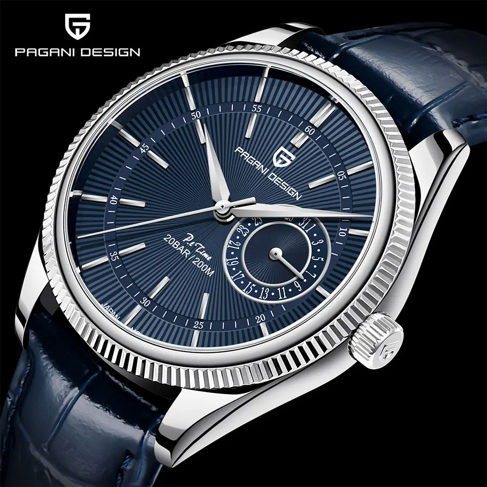 

New PAGANI DESIGN VH65 Men Watch Top Brand Quartz Wristwatch Classic Leather Waterproof Clock Sapphire Glass 40MM Watch Man Gift
