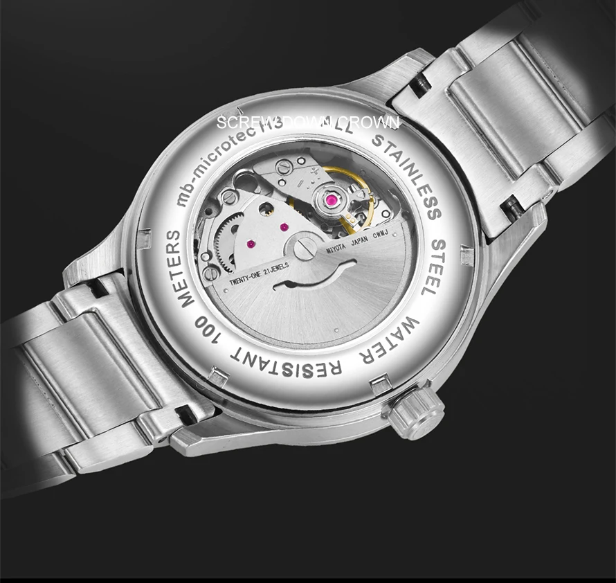 EPOCH Men Automatic Watch 40MM Luxury Mechanical Wristwatch 25 Years Luminous 100M Waterproof Sapphire Dual Calendar Miyota 8205