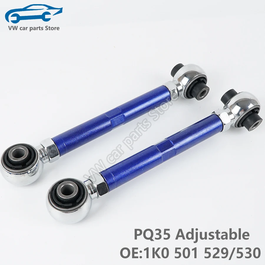 1K0501529/530 2PCS PQ35 General Adjustable Rear lower Control arm For VW Golf Jetta Passat CC Tiguan Sciricco SKODA 1K0 501 529