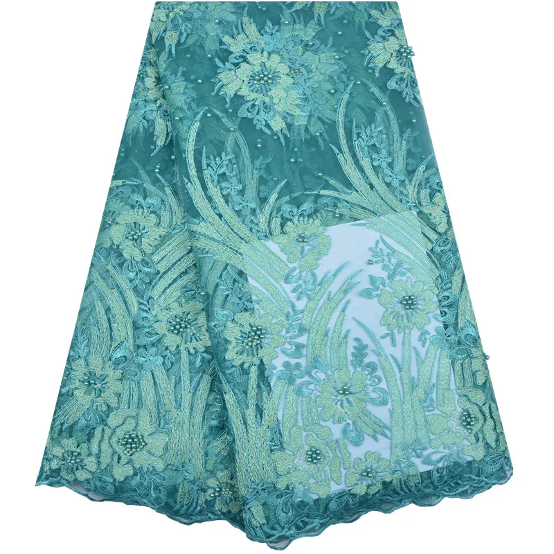 

Kalume African Tissue Lace Fabric 2024 Nigerian Tulle Lace Fabric Beads French Net Lace Fabric High Quality For Diy Dress A1268