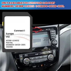2023 Europe Map SD Card for Connect 1 V12 SD Card 8GB Car GPS Navigation SD Card