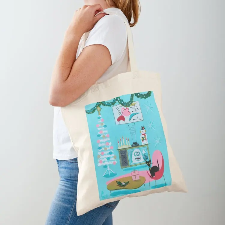 

Rudolphmas Blue Tote Bag Women's beach bags sac pour femme ecological bags shopping bags foldable