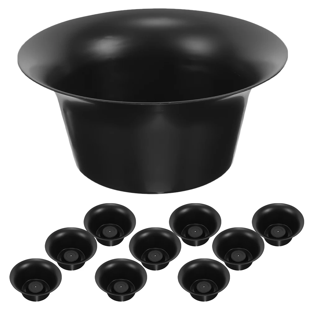 

10 Pcs Cemetery Flowerpot Graveyard Vase Durable Plastic Pots Holder Disc for Worship Tomb Decoration Flowers Arrangement