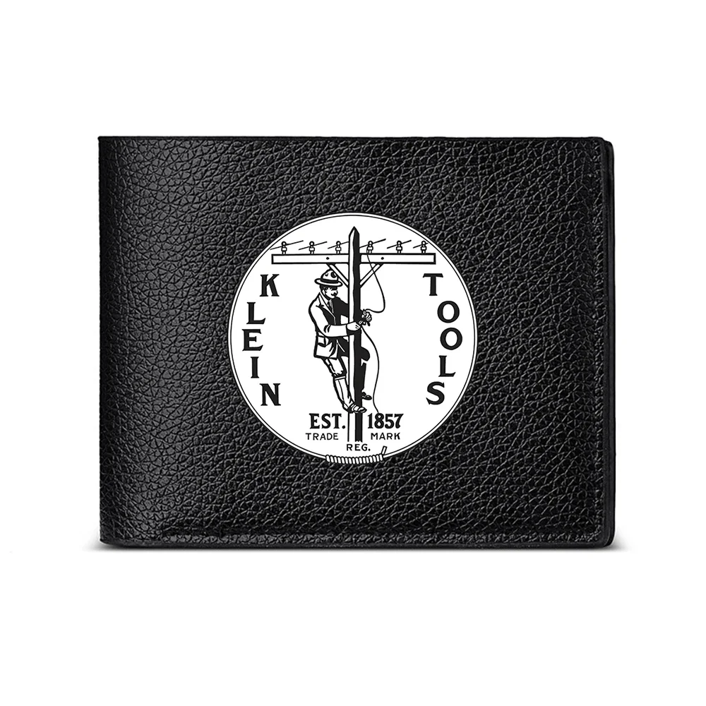 Klein Tools Established 1857 Classic Worker Emblem Men's Wallet Card Holder Fashion Business Casual Design
