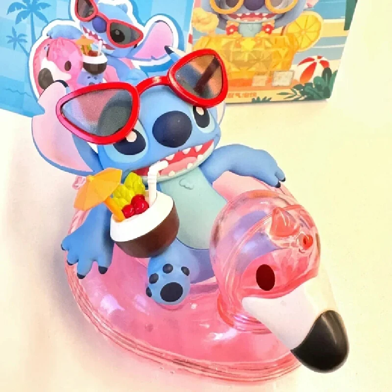 Disney Stich Sommer Karneval Serie Kawaii Blind Box Überraschung Box Figur Erraten Tasche Anime Puppe Sammlung Modell Spielzeug Kinder Geschenk