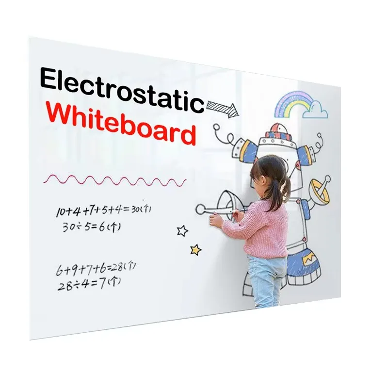 Whiteboard with Easy Application and Removal, Reusable Static Surface for Classroom Office Home Use Dry Erase Marker White Board image 6