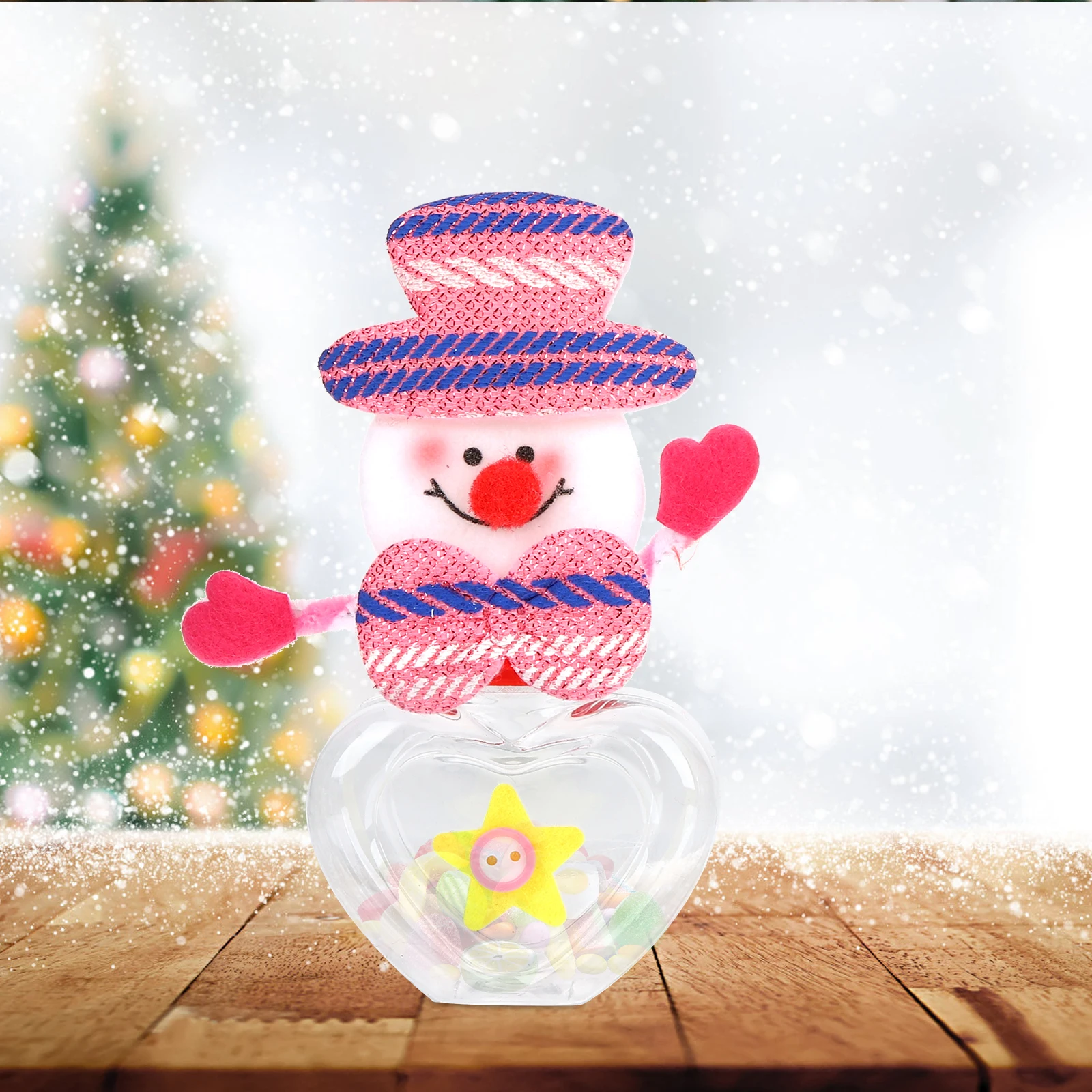 

6Pcs Christmas Candy Jars Charming Design Treat Boxes Ideal for Gift Wrapping Party Favors Xmas Goodies Bottles Holiday