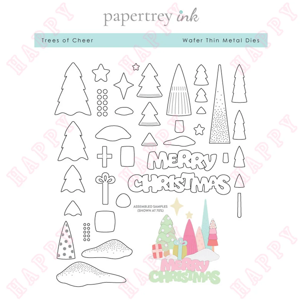 

Metal Cutting Dies Trees of Cheer DIY Scrapbooking Paper Craft Diary Decoration Manual Handmade For 2022 Embossing Template New