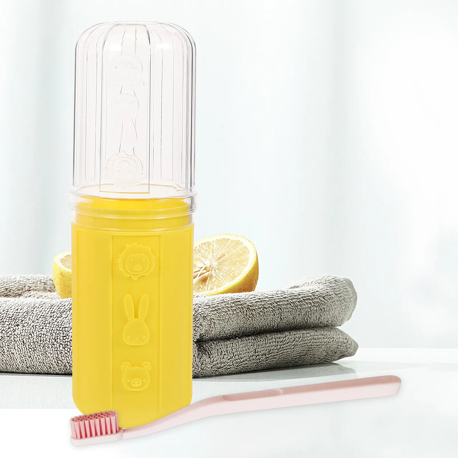 2Pcs Toothbrush Storage Box Travel Toothbrush Case Portable Toothpaste Container Thickened Dirtproof Cup Hygienic Travel