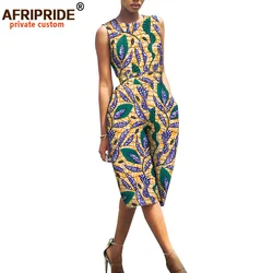 Mono con estampado africano para mujer, ropa sin mangas hasta la rodilla, informal, de algodón, A1929001