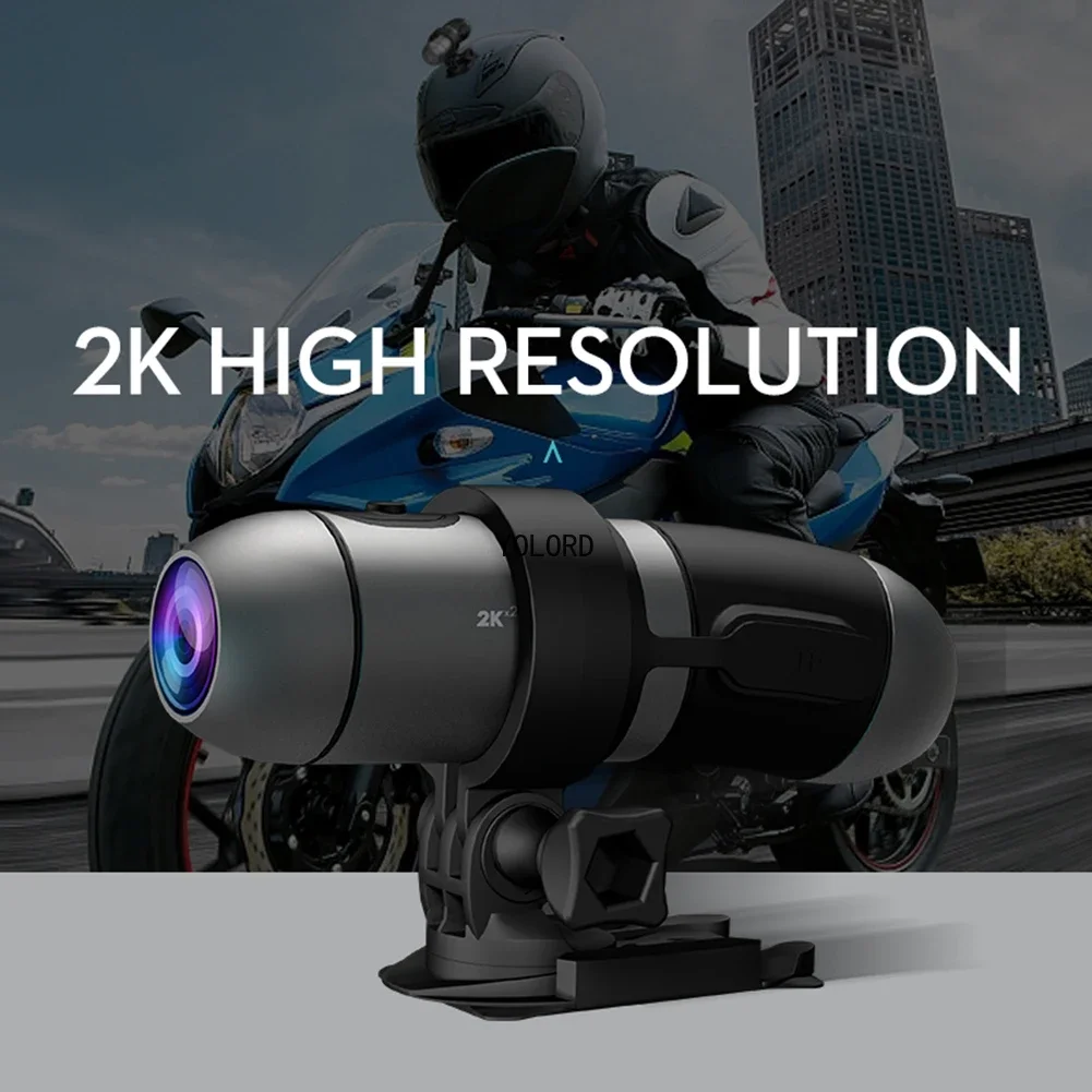 NTK96670 Dual Lens 2K Bike Video Camera IP66 Waterproof Sports Camera WiFi Helmet Camera for Motorcycle Bicycle Outdoor Sports