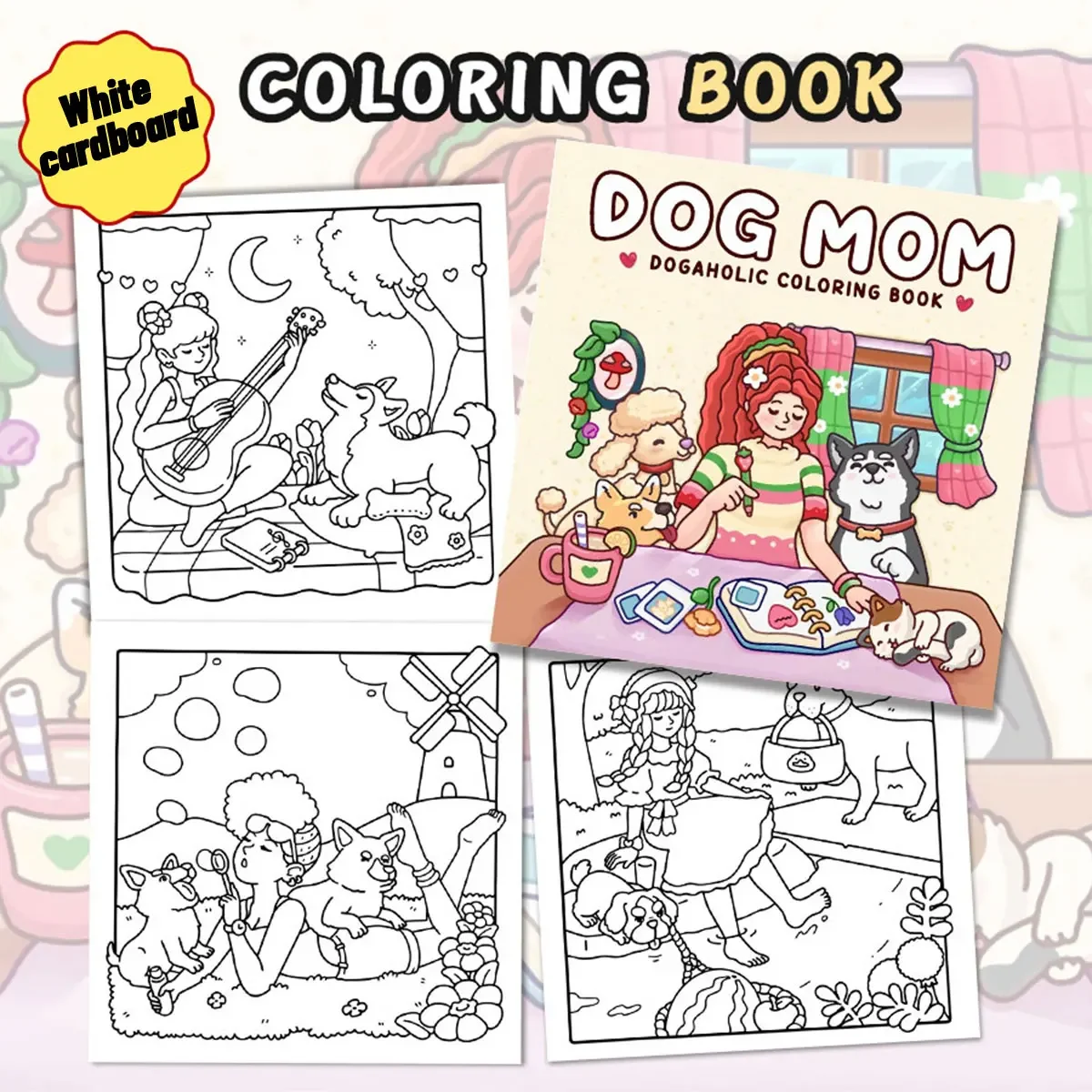 antasy Land Cat Coloring Books For Adults RelaxingStress Relief DIY Parent Child Fun Bold Creative Pages Easy Simple Design Art