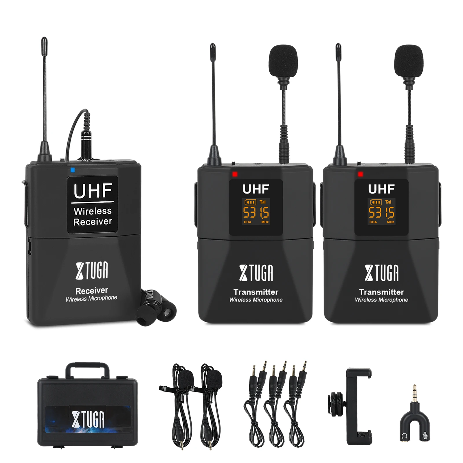 UHF Wireless Lavalier Microphone Lapel Microphone For Camera Smartphone