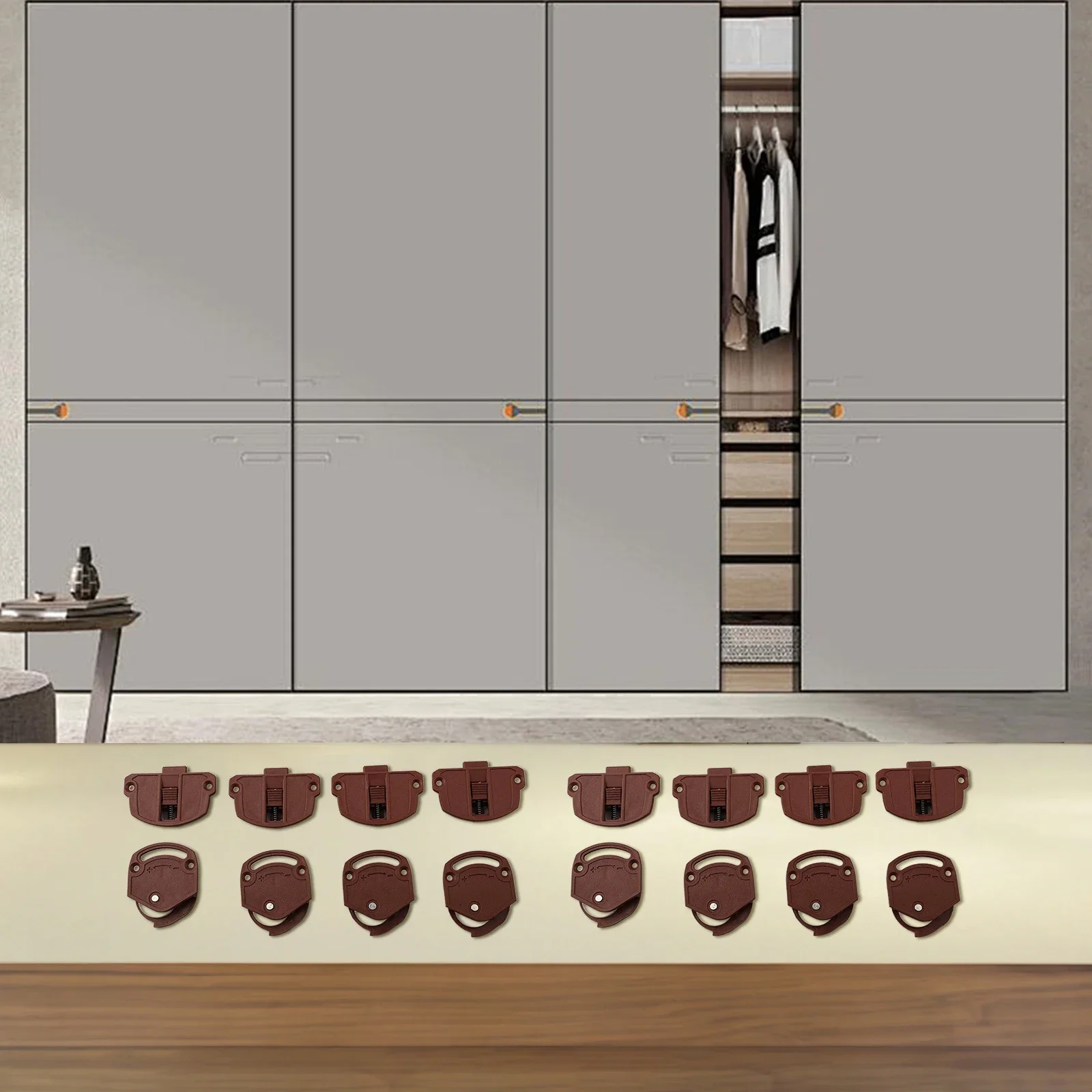 Brown white Wheel Sliding Door Wheels Nylon Material for versatile Compatibility Functional Sliding Components