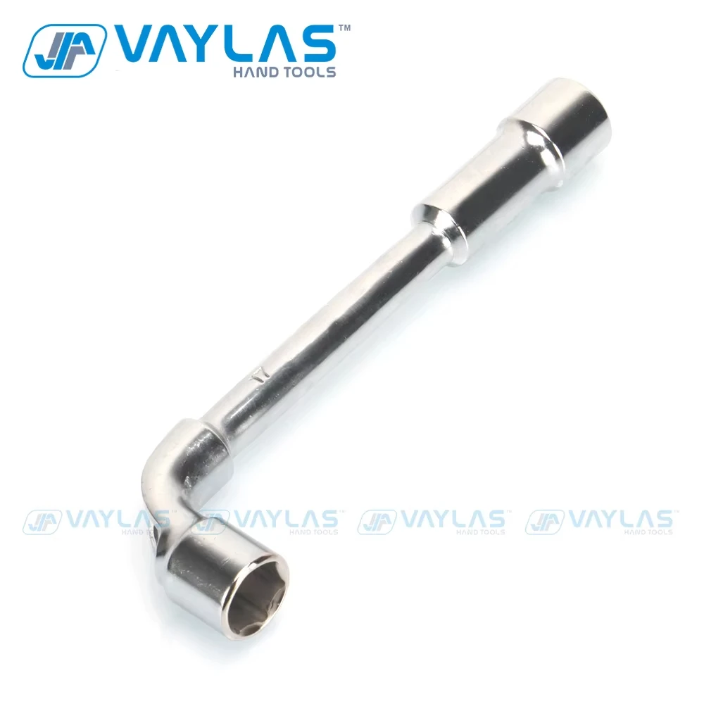 17mm L Type Angled Socket Wrench Spanner With Thru Hole Chome Vanadium