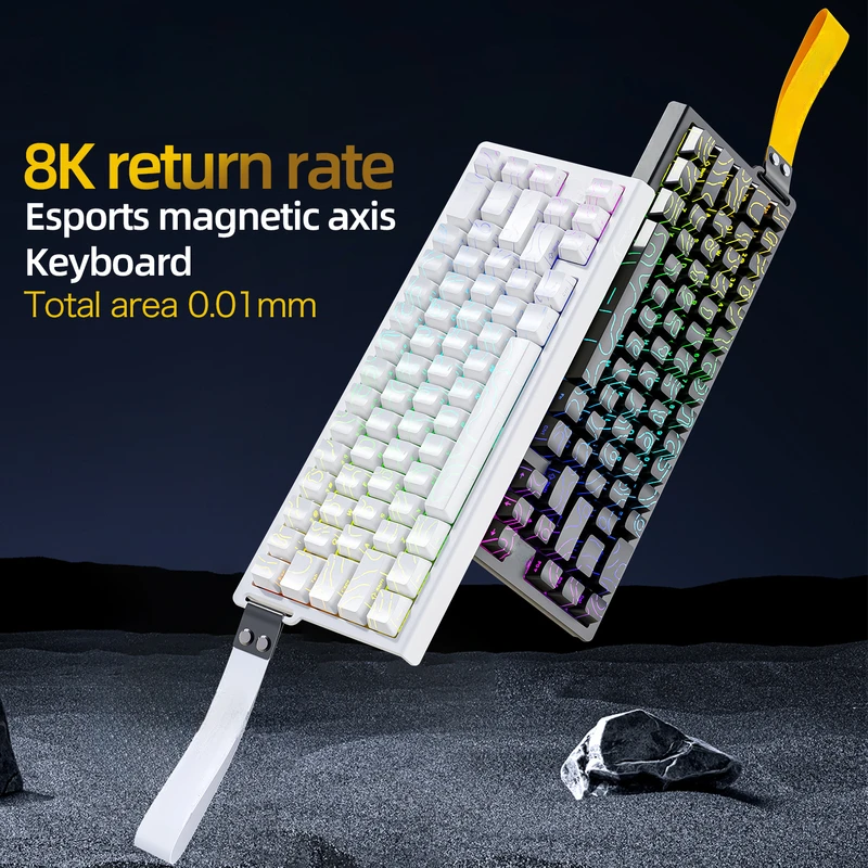 Magnetic Mechanical Keyboard 8K Low Delay E-Sports Gaming Keyboard RGB 0.01mm RT Accuracy PC Accessories Gift