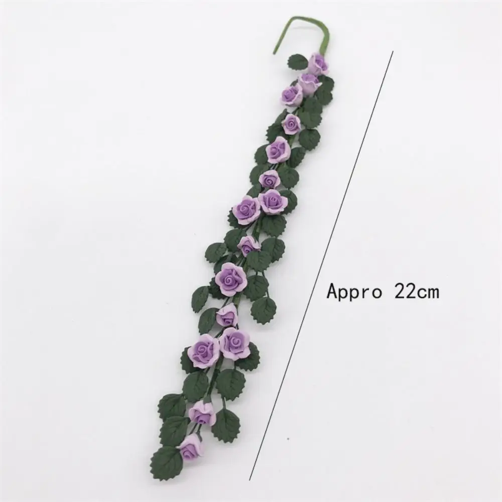 고품질 1:12 인형 집 미니어처 미니 인형 액세서리 매력적인 플라스틱 시뮬레이션 장미 꼬치 내구성 인형 집 모델