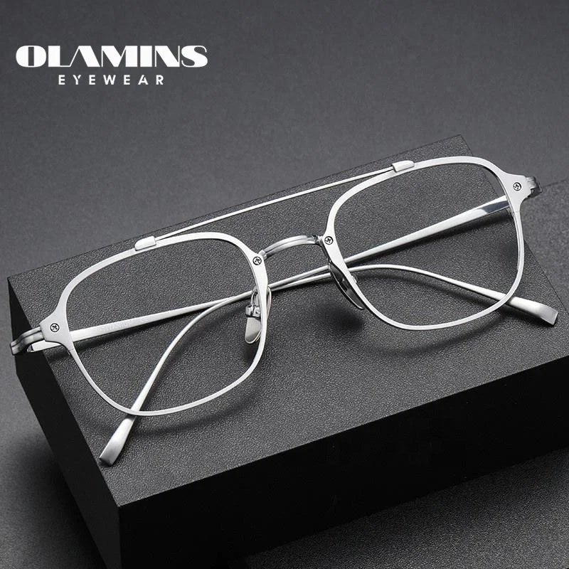 

OLAMINS​ New Progressive Eyeglasses Anti Blue Light Blocking Optical Frame Fashion Designer Computer Glasses for Men Women KJ-31